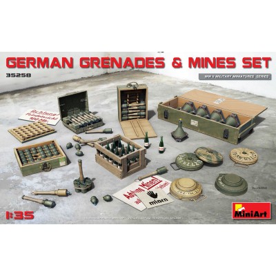GERMAN GRENADES & MINES SET - 1/35 SCALE